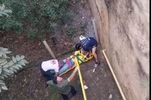 Misério em Caconde: Homem é Resgatado em Área de Difícil Acesso de Até 8 Metros de Altura