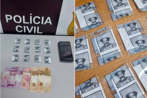 Cocaína com a foto do ‘Seu Madruga’ é apreendida em Santa Cruz das Palmeiras