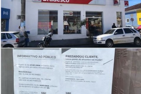 Bradesco anuncia fechamento de agência em Casa Branca a partir de 27 de julho